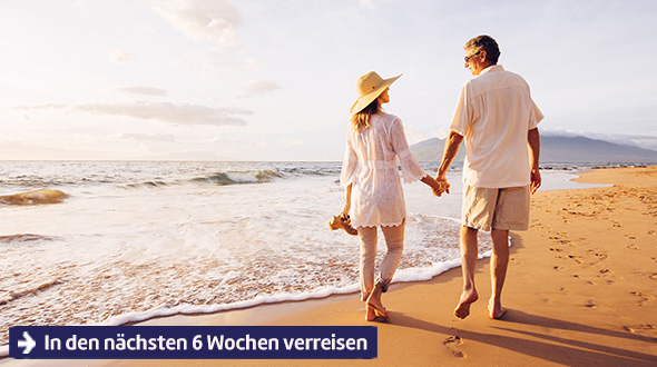 In den nächsten 6 Wochen verreisen.