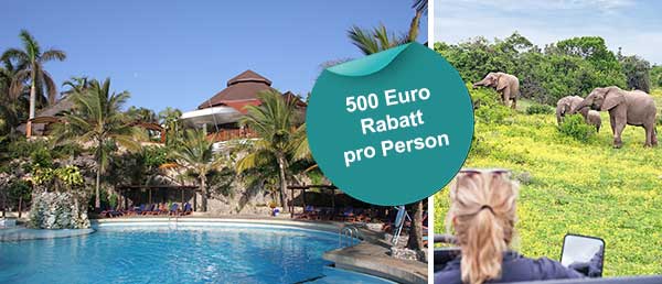 Kenia. Hotelpool & Safari