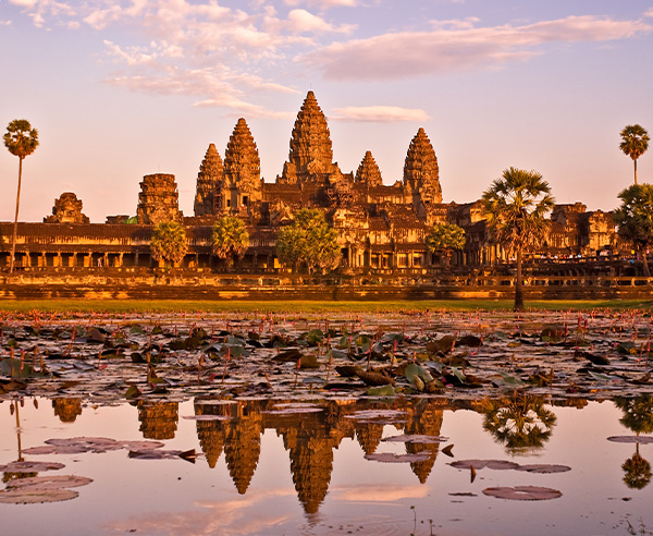 Die Tempelanlagen von Angkor Wat.