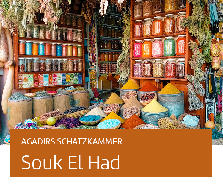 Souk El Had: Marokkanischer Markt.