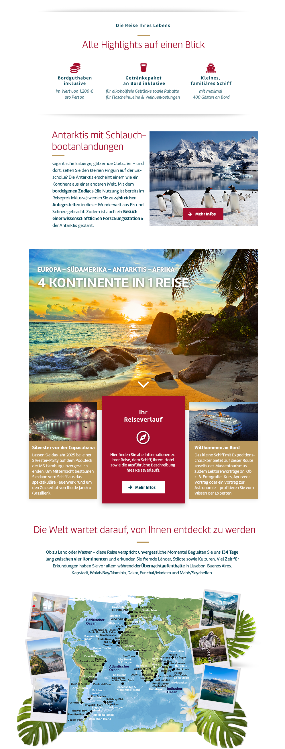 Highlights der Weltkreuzfahrt