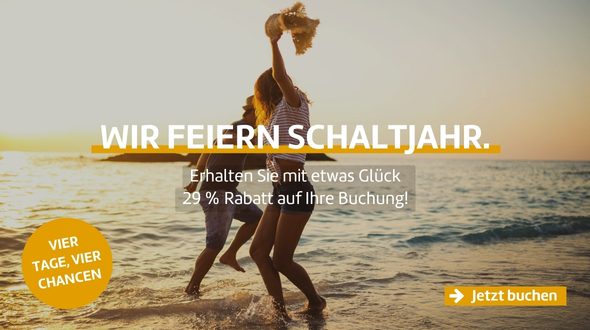 Schaltjahrs Aktion - Jetzt noch mitmachen und 29 % sparen