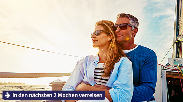 In den nächsten 2 Wochen verreisen.