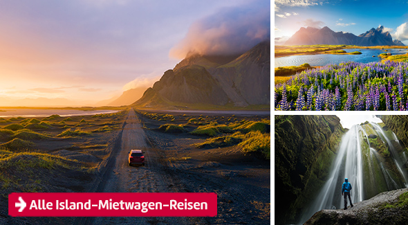 Verschiedene Eindrücke von der Landschaft Islands.
