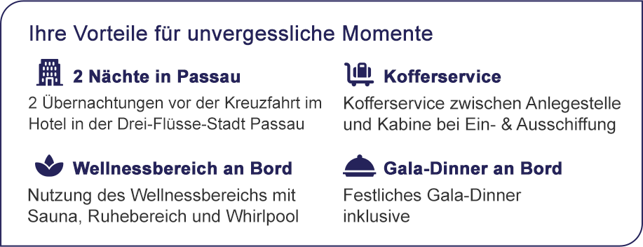 Ihre Vorteile für unvergessliche Momente.