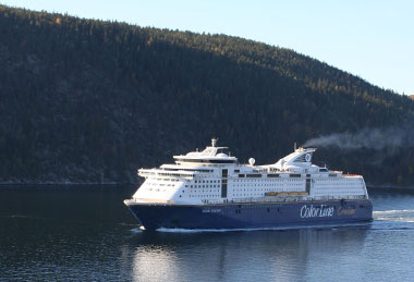 Außenansicht Color Line Fährschiff.