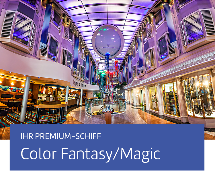 Das Schiff Color Magic/Fantasy von innen.