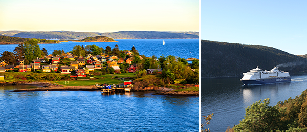 Bildcollage Color Fantasy/Magic und der Oslofjord.