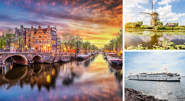 Flusskreuzfahrt ab Amsterdam bis Brügge.