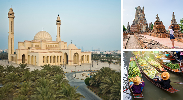 Rundreise Bahrain und Thailand.