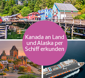 Kanada zu Land und Alaska per Schiff erkunden.