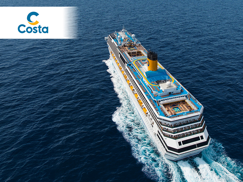 Costa Pacifica aus der Vogelperspektive.