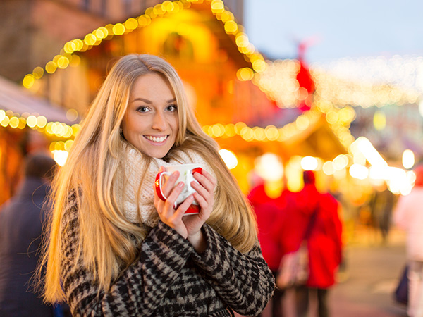 Festliche Stimmung auf dem Weihnachtsmarkt.
