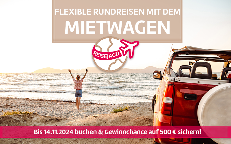 Reisejagd November flexible Mietwagen-Rundreisen.