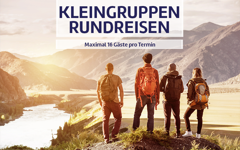 Kleingruppen Rundreisen - Möglichkeit mit einem Rubbellos 200 € zu gewinnen.