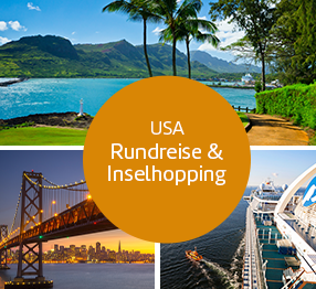 Bildcollage der USA Rundreise & Hawaii-Kreuzfahrt