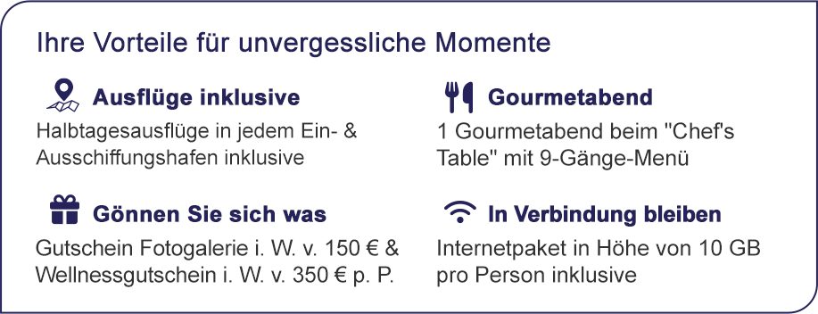 Ihre Vorteile für unvergessliche Momente.