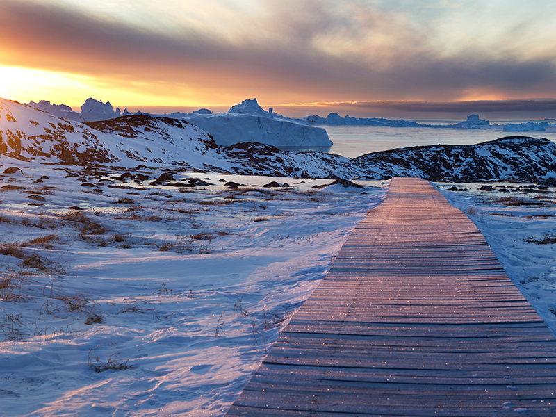 Schnee und Eis in Ilulissat.