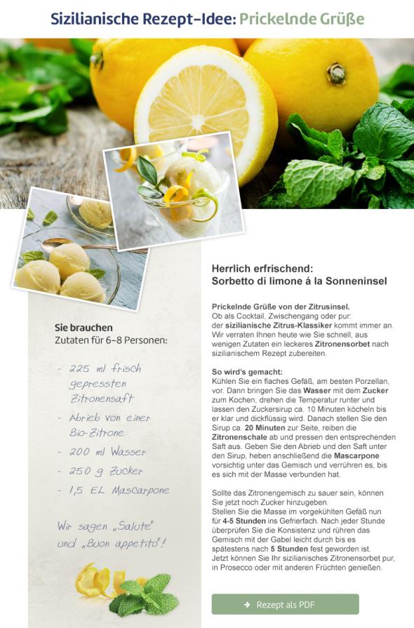 Sizilianische Rezept-Idee