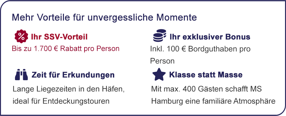 Ihre Vorteile für unvergessliche Momente.