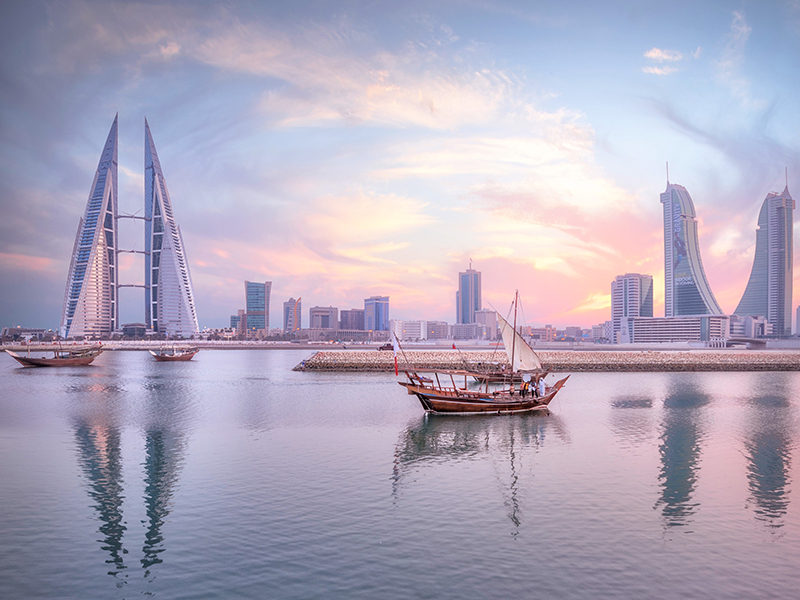 Blick auf die Skyline von Manama.
