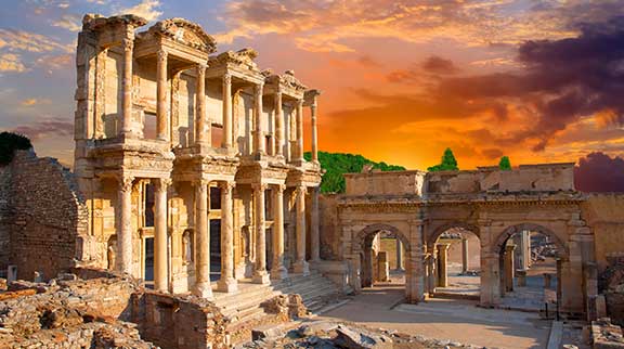 Antike Ruinen von Ephesos.