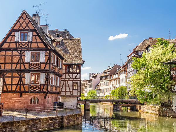 Straßburg, Fachwerkhaus, Fluss, Brücke