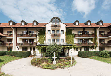 Außenansicht des Landhotels.