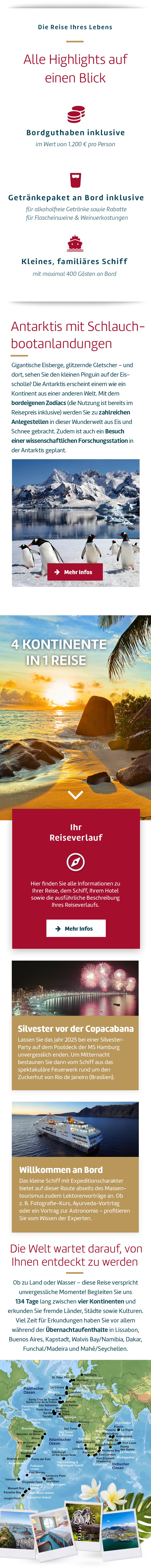 Highlights der Weltkreuzfahrt