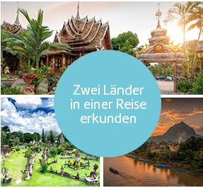 Zwei Länder in einer Reise erkunden.