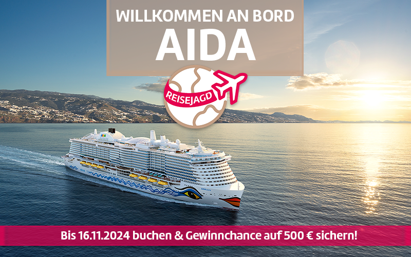 Reisejagd November AIDA Kreuzfahrten