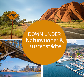 Bildcollage der Australien-Tasmanien-Rundreise