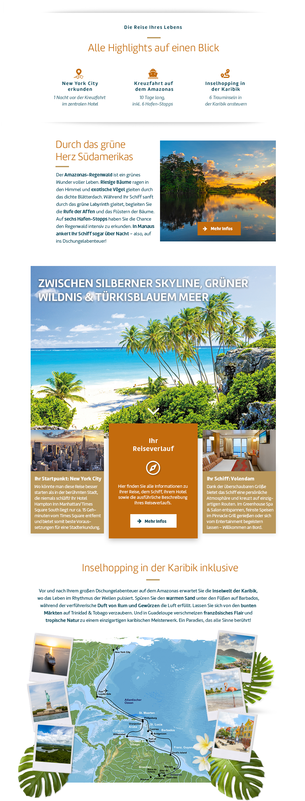 Alle Highlights der Reise auf einen Blick