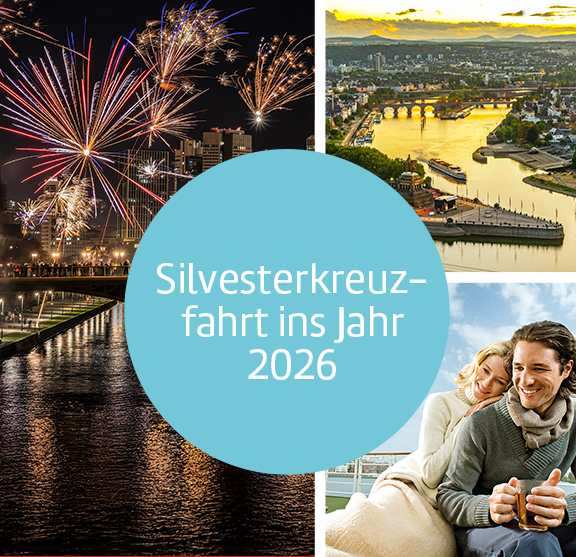 Bilder-Collage:Silvesterkreuzfahrt ins Jahr 2026.