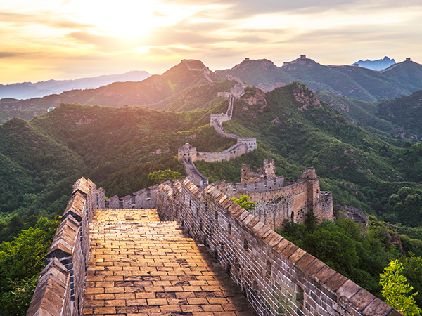 Große Mauer in China.
