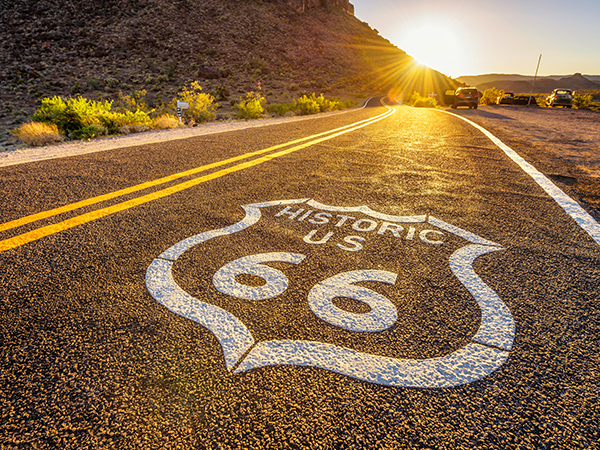 Straße der Route 66.