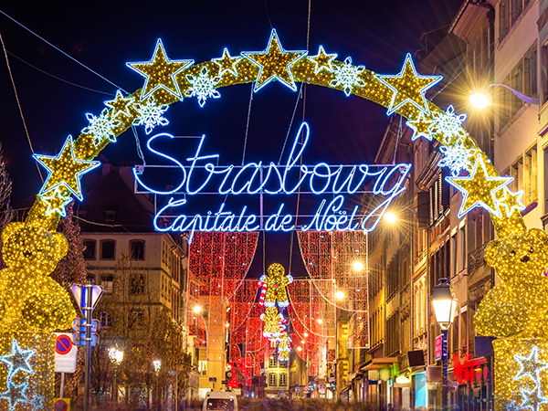 Straßburg - Weihnachtliche Dekoration.