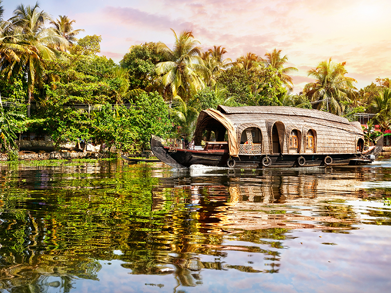Hausboot in den Backwaters.