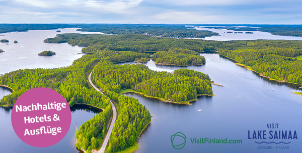 Luftaufnahme Saimaa-Seengebiet.