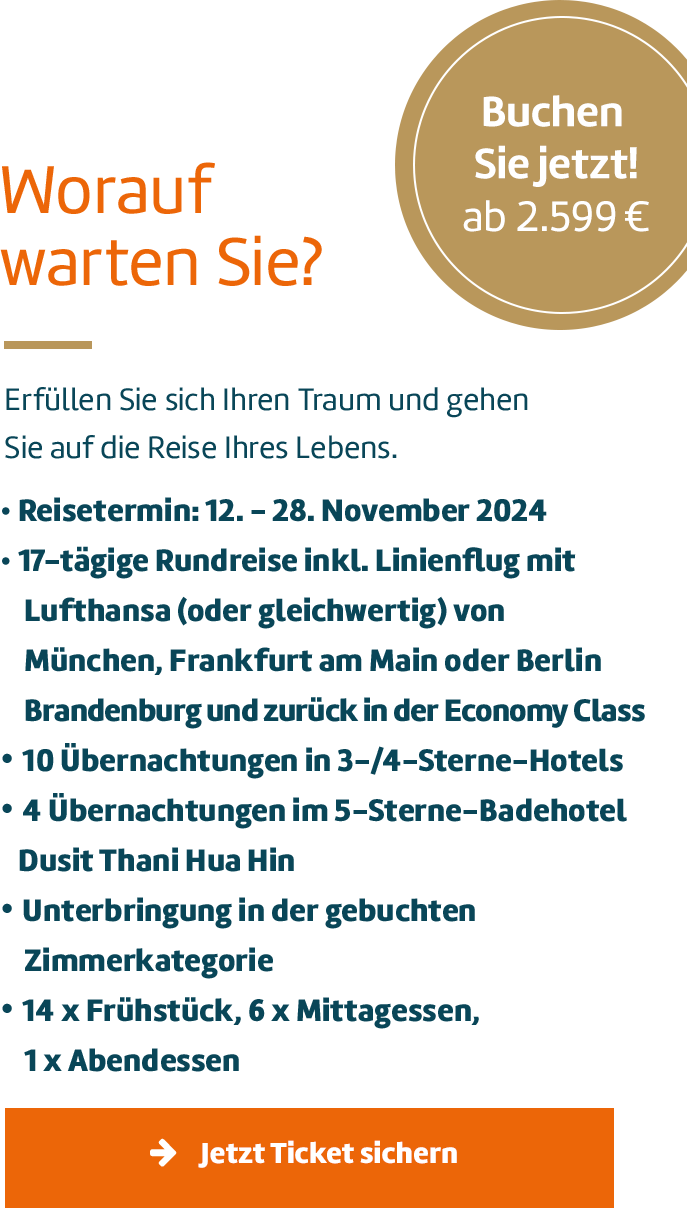 Eckdaten der Reise