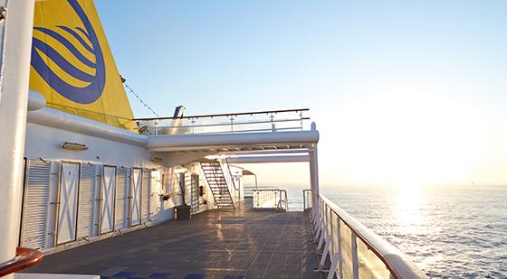 Sonnenaufgang vom Deck aus