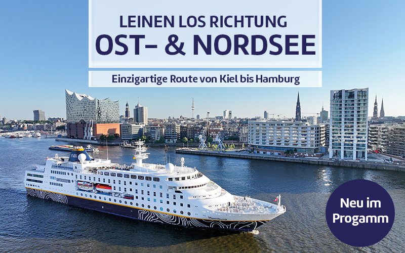 Mit MS Hamburg zu den schönsten Häfen in der Ostsee und Nordsee.