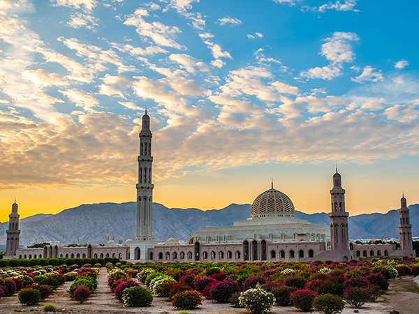 Sultan Qaboos Moschee in Muscat.
