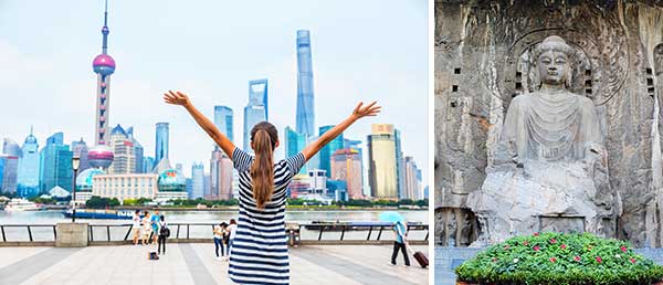 China. Shanghai und Shaolin Tempel