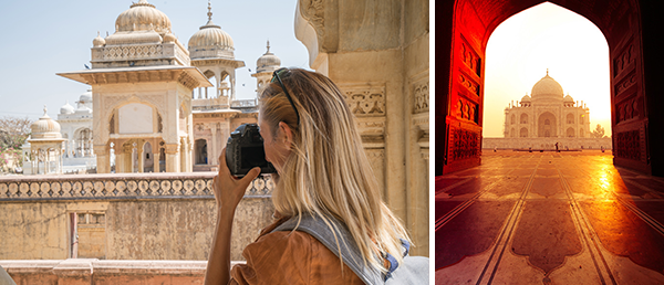 Bildcollage der Indien Rundreise