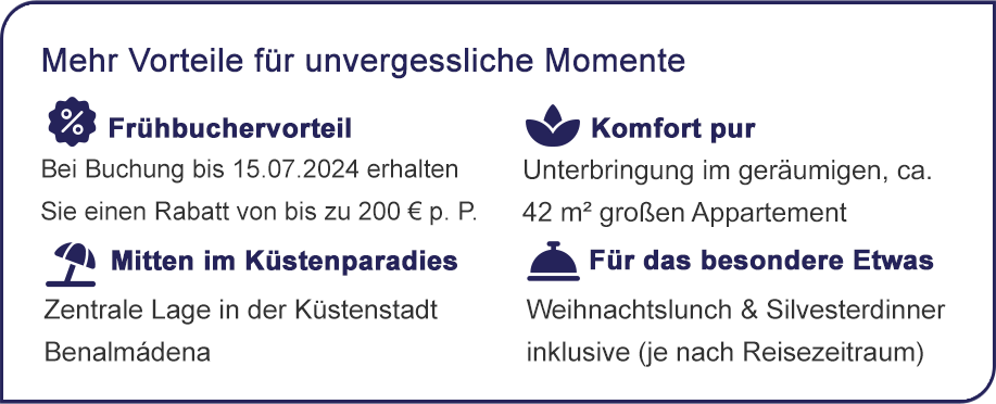 Ihre Vorteile für unvergessliche Momente.
