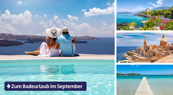 Zum Badeurlaub im September.