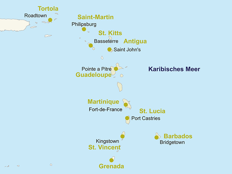 Karte der Kreuzfahrt.