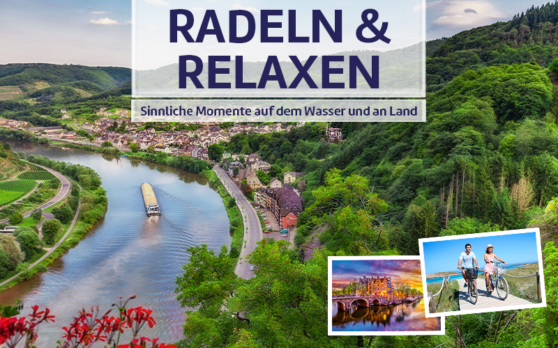 Radeln & Relaxen – Sinnliche Momente auf dem Wasser und an Land.