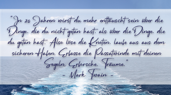 Reisezitat von Mark Twain.